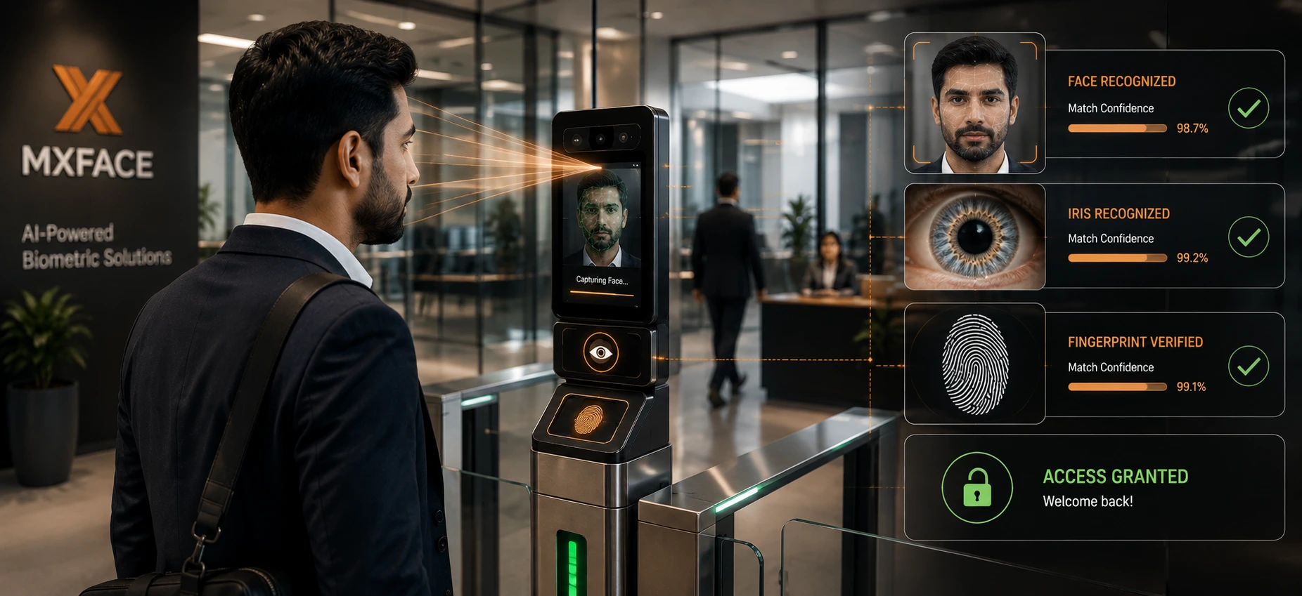 IRIS & Fingerprint Recognition SDK illustration